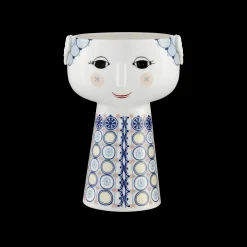 Bjørn Wiinblad Vase H18.5 cm i blå fra serien Eva | Køb her Outlet