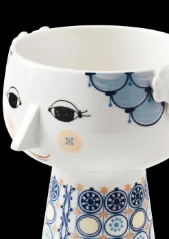 Bjørn Wiinblad Vase H18.5 cm i blå fra serien Eva | Køb her Outlet