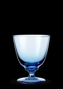 Holmegaard Glas på fod 35 cl i blå fra serien Flow | Køb her Discount