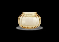 Holmegaard Primula Fyrfadsstage Ø9.5 cm amber | Køb her Online