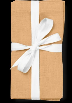 JUNA Basic stofservietter, okker, 45x45 cm, 4 stk. – Køb her Sale