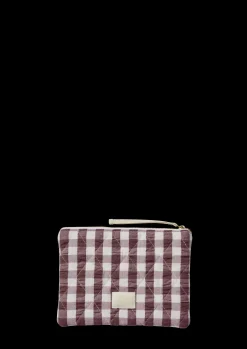 JUNA Bæk&Bølge Dalila Toiletbag 20x14 cm Chokolade/Hvid Discount