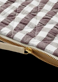 JUNA Bæk&Bølge Dalila Toiletbag 20x14 cm Chokolade/Hvid Discount