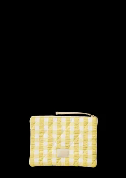 JUNA Bæk&Bølge Dalila Toiletbag 20x14 cm gul/hvid | Køb her Online