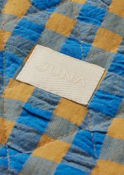 JUNA Bæk&Bølge Dalila Toiletbag 20x14 cm blå/okker | Køb her Online