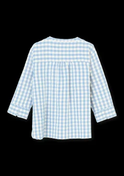 JUNA Bæk&Bølge Irene bluse XS lys blå/hvid | Køb her Outlet