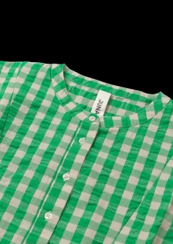 JUNA Bæk&Bølge Irene shirt S/M grøn/sand | Køb her New
