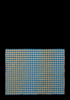 JUNA Bæk&Bølge Pudebetræk 70x50 cm blå/okker NO | Køb her Discount