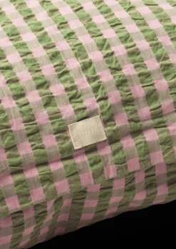 JUNA Bæk&Bølge Pudebetræk 63x60 cm grøn/soft pink DK Sale