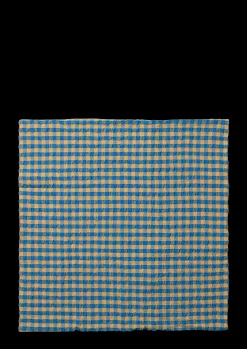 JUNA Bæk&Bølge Pudebetræk 63x60 cm blå/okker DK | Køb her Clearance