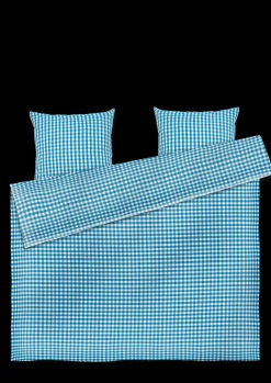 JUNA Bæk&Bølge Sengetøj 220x220 cm blå/birk SE | Køb her Outlet