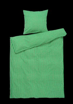 JUNA Bæk&Bølge Sengetøj 140x220 cm grøn/sand DK | Køb her Discount