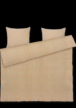 JUNA Bæk&Bølge Sengetøj 220x220 cm lys blå/sand SE | Køb her Discount