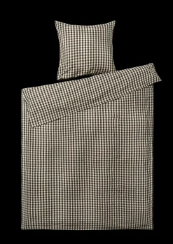 JUNA Bæk&Bølge Sengetøj 150x210 cm sort/sand SE | Køb her Best