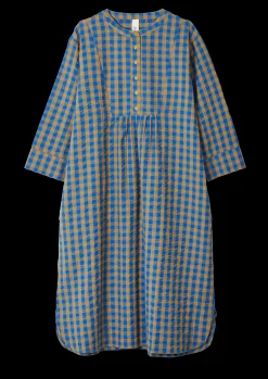 JUNA Bæk&Bølge Sonja dress S/M blå/okker | Køb her Sale