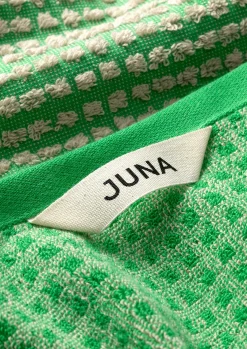 JUNA Check Håndklæde 70x140 cm grøn/sand | Køb her Discount