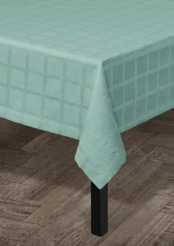 JUNA Damaskdug 150x270 cm i blå fra serien Brick | Køb her Best
