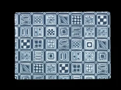JUNA Dækkeserviet 43x30 cm i blå fra serien Squares New