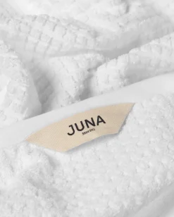 JUNA Håndklæde 70x140 cm i hvid fra serien Check | Køb her Discount