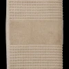 JUNA Håndklæde 70x140 cm i sand fra serien Check | Køb her Outlet