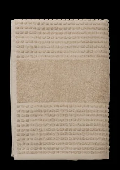 JUNA Håndklæde 70x140 cm i sand fra serien Check | Køb her Outlet