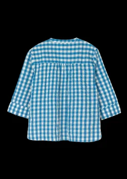 JUNA Irene shirt S/M i blå fra serien Bæk&Bølge | Køb her Clearance