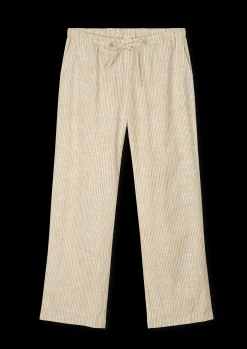 JUNA Monochrome Lines Barbara pants XS okker/hvid | Køb her Best