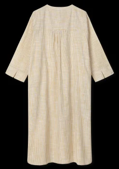 JUNA Monochrome Lines Sonja dress XS okker/hvid | Køb her Best