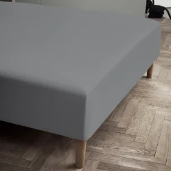 JUNA Percale Boxlagen 160x30x200 cm grå - Køb her Discount