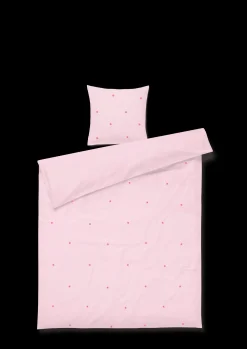 JUNA Sengetøj 140x200 cm i rosa fra serien Daisy | Køb her Outlet