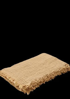 JUNA Sengetæppe 240x260 cm i sand fra serien Reloved Sale