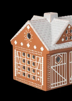 Kähler Gingerbread Lyshus Julestald H11.5 brun | Køb nu Online