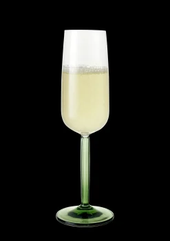 Kähler Hammershøi Champagneglas 24 cl grøn 2 stk. | Køb her