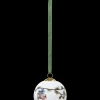 Kähler Hammershøi Christmas Kugle 2023 Ø6 cm hvid m. deko Outlet