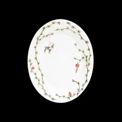 Kähler Hammershøi Christmas Ovalt bordfad hvid m. deko