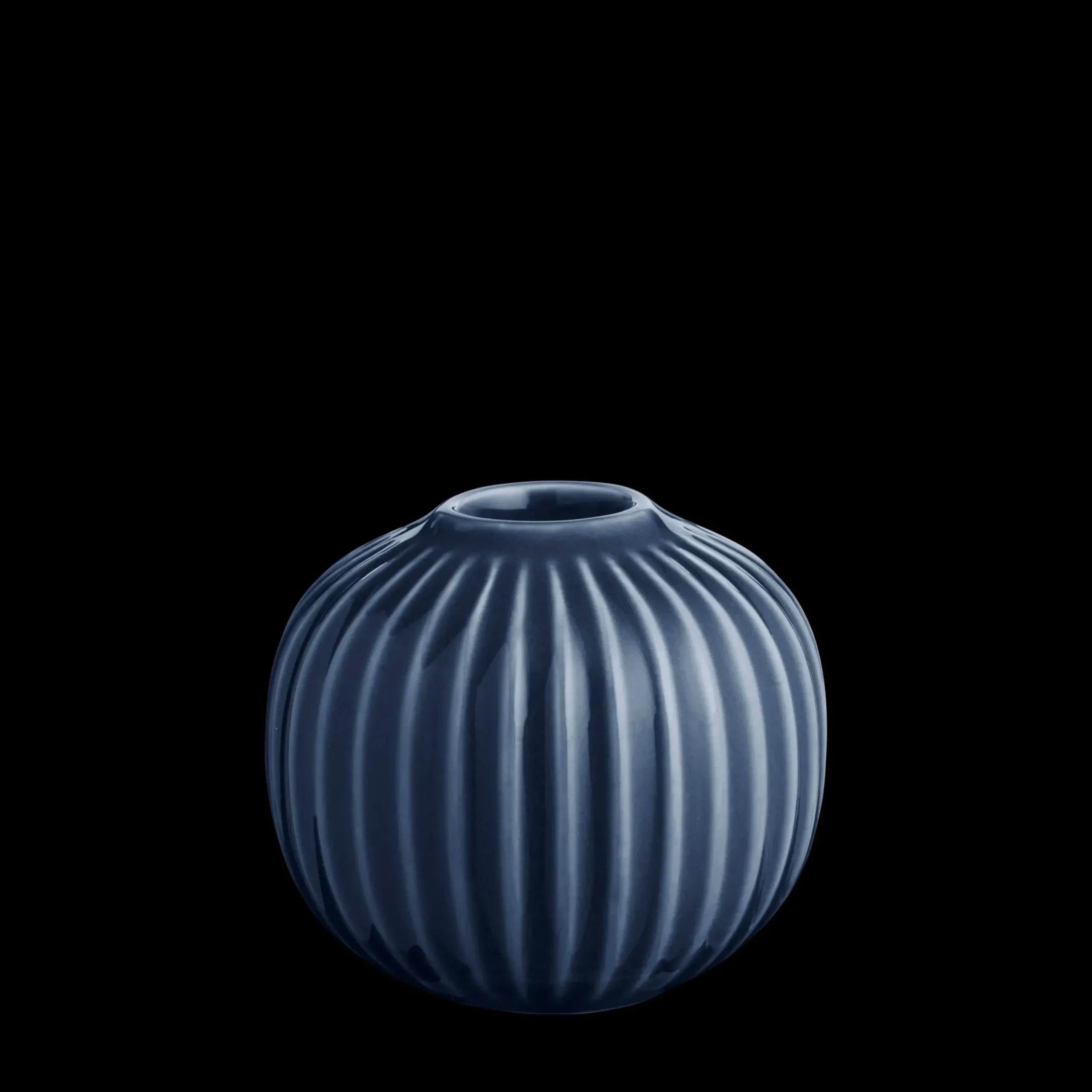 Kähler Hammershøi Lysestage rund Ø7.5 cm indigo | Køb her Discount