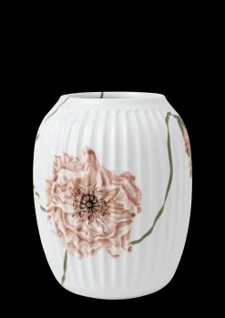 Kähler Hammershøi Poppy Vase H21 hvid m. deko | Køb her Best