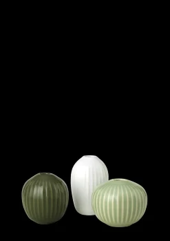 Kähler Hammershøi Vase miniature støvet grøn 3 stk. Discount