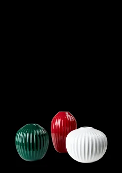 Kähler Hammershøi Vase miniature rød/grøn/hvid 3 stk. Online