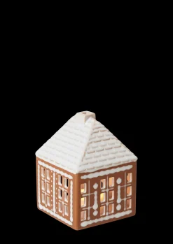 Kähler Lyshus lille i brun fra serien Gingerbread | Køb her Outlet