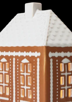 Kähler Lyshus mellem i brun fra serien Gingerbread | Køb her Outlet