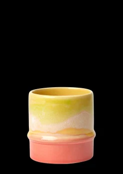 Kähler Poppery Krus 36 cl yellow/apple green/pink New
