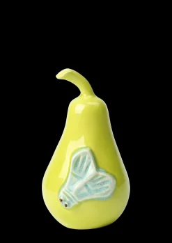 Kähler Poppery Pære med natsværmer apple green/mint Clearance