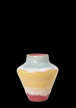 Kähler Poppery Vase H12 cm pink/mint/gul | Køb hos os Clearance