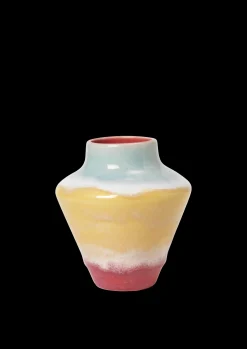 Kähler Poppery Vase H12 cm pink/mint/gul | Køb hos os Clearance