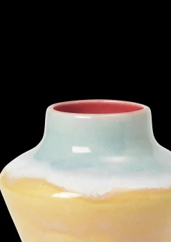 Kähler Poppery Vase H12 cm pink/mint/gul | Køb hos os Clearance
