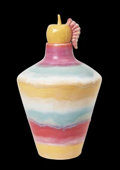 Kähler Poppery Vase med æble H32 cm pink/mint/gul | Køb nu New