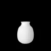 Lyngby Porcelæn Curve Vase H12.5 hvid porcelæn | Køb her Outlet
