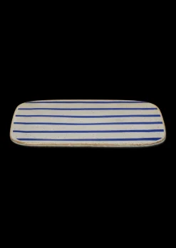 Lyngby Porcelæn DAN|Ild Serveringsfad 27x27 stribe | Køb her Outlet