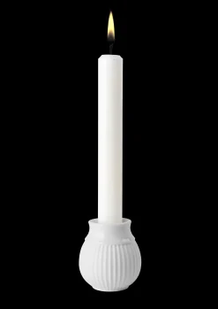 Lyngby Porcelæn Kronelysestage H7 cm i hvid | Køb her Sale
